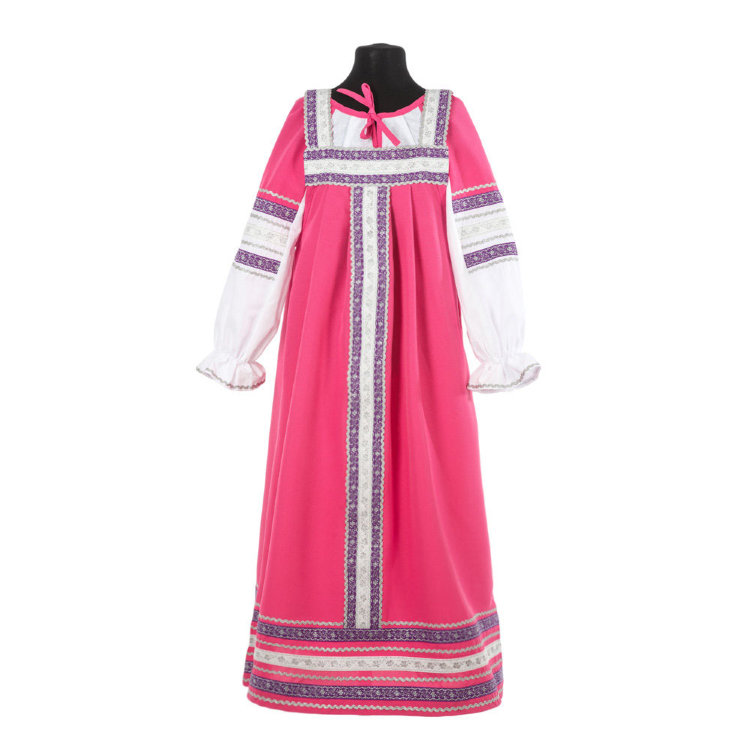 Русский народный костюм "Дарья" розовая