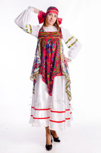 Русский народный костюм "Василиса с платками"