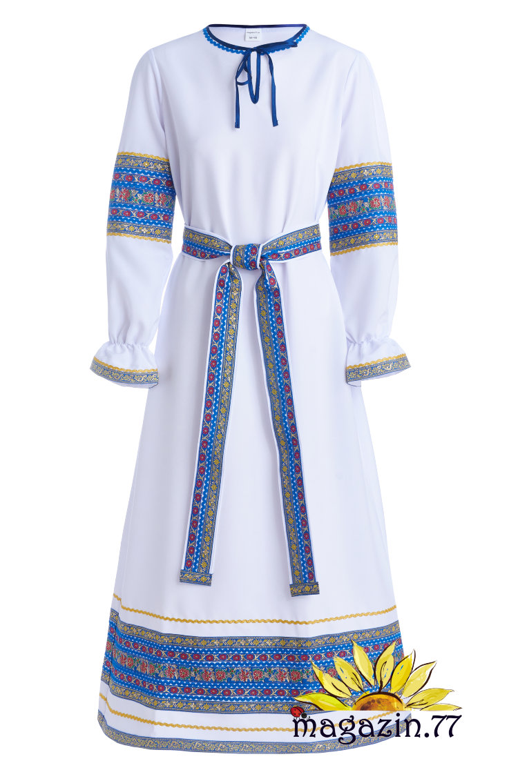 Русский народный костюм "Анюта" синий